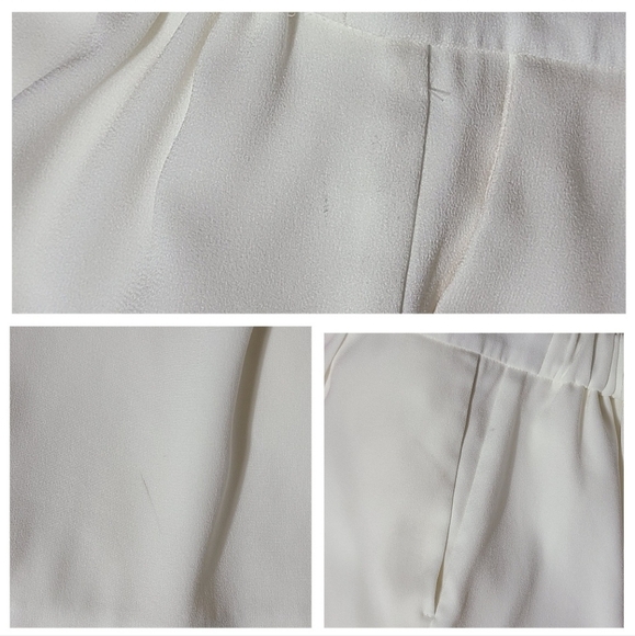 Aritzia Babaton Cohen Cream Pleated High Waisted Shorts Women's Size 0 - Picture 16 of 16